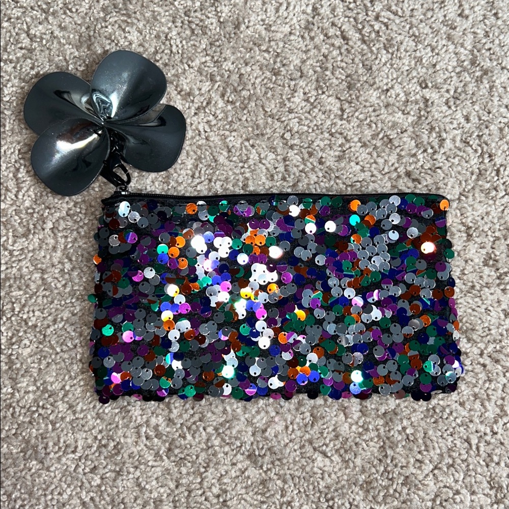 Mac sequin makeup bag